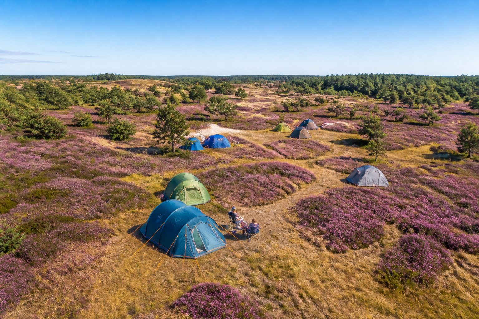 Family camping tents Jutland coast